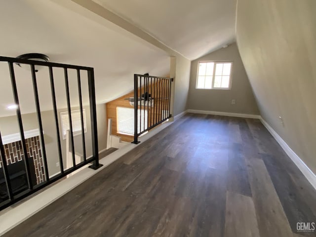 4700 Caliente Bodfish Rd, Caliente, CA 93518 - bonus room featuring wood finished floors, lofted ceiling, and baseboards