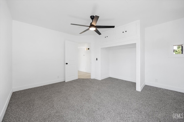 164 Rodriguez Ave, Shafter, CA 93263 - unfurnished bedroom featuring carpet, a closet, and a ceiling fan