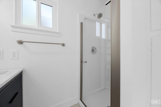 164 Rodriguez Ave, Shafter, CA 93263 - full bathroom with vanity and a stall shower