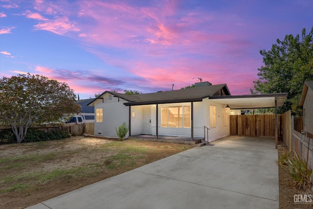 164 Rodriguez Ave, Shafter, CA 93263 - view of front of property featuring driveway and a carport