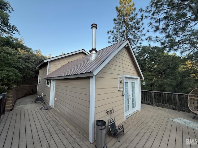 45864 Upndown Rd, Posey, CA 93260 - wooden terrace featuring french doors