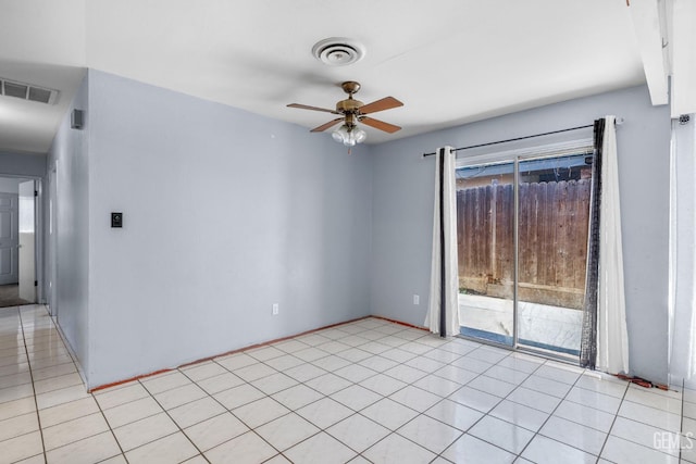 2617 Auburn Ct, Bakersfield, CA 93306 - spare room with ceiling fan and light tile patterned floors