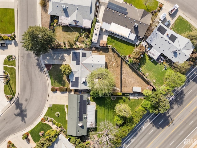 aerial view with a residential view