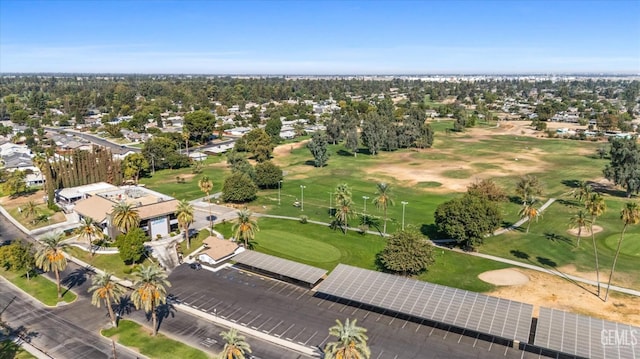 drone / aerial view featuring golf course view