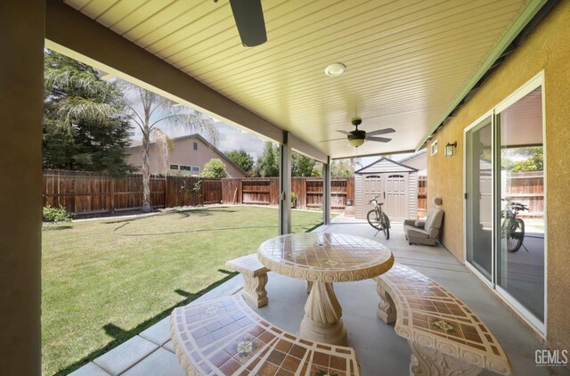 7215 Pine Flat Dr, Bakersfield, CA 93311 - view of patio with ceiling fan