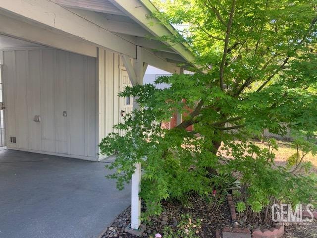 exterior space featuring board and batten siding