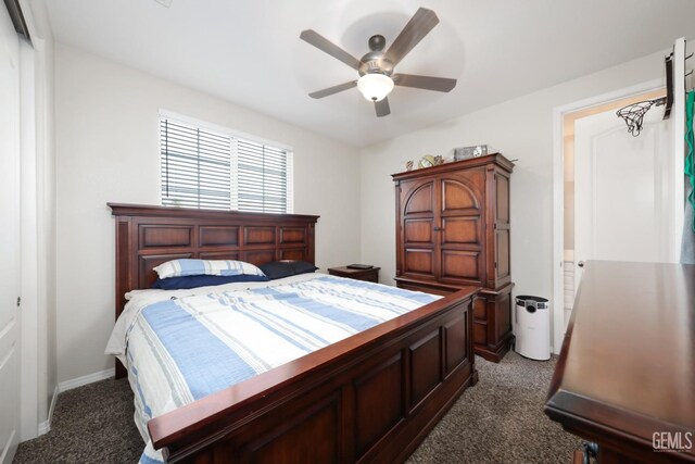 11102 Patagonia Way, Bakersfield, CA 93306 - carpeted bedroom featuring baseboards and ceiling fan