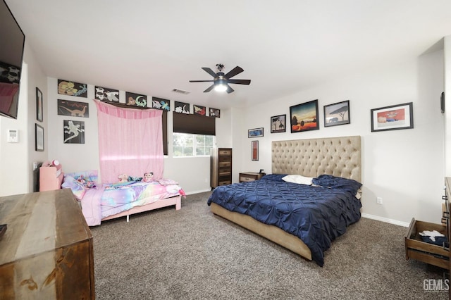11102 Patagonia Way, Bakersfield, CA 93306 - carpeted bedroom featuring baseboards and ceiling fan