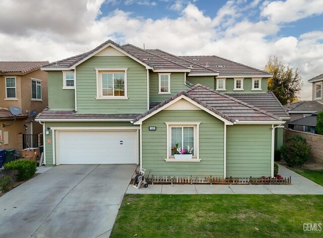 11102 Patagonia Way, Bakersfield, CA 93306 - view of front of property with an attached garage, driveway, and a tile roof