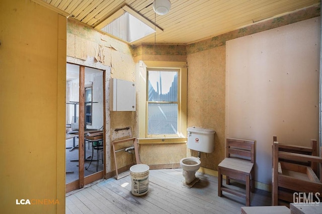 428 Center St Unit A, Taft, CA 93268 - bathroom with hardwood / wood-style floors and wood ceiling