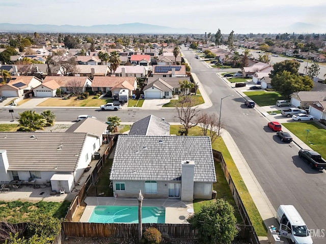 bird's eye view featuring a mountain view