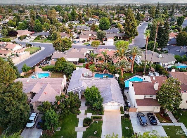 7305 Wilford Ct, Bakersfield, CA 93309 - aerial view of residential area featuring a pool area