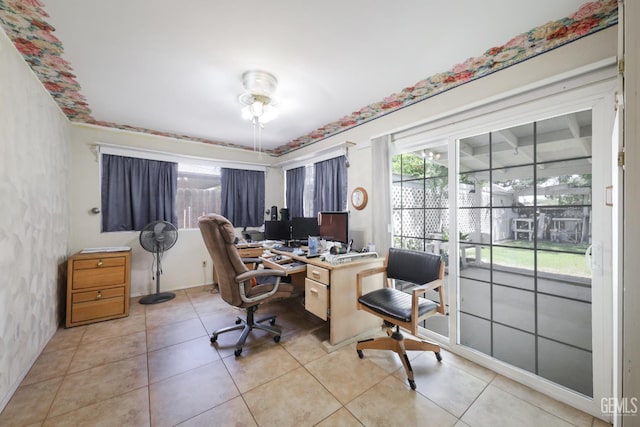 712 River Oaks Dr, Bakersfield, CA 93309 - office area with light tile patterned floors