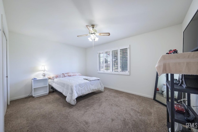 712 River Oaks Dr, Bakersfield, CA 93309 - bedroom featuring carpet and ceiling fan