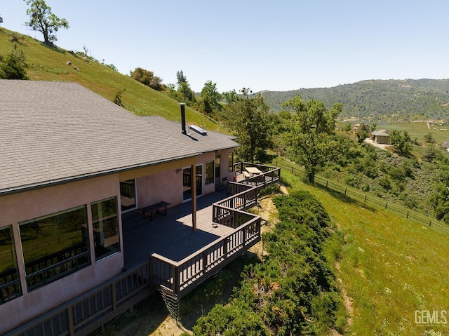 drone / aerial view featuring a rural view and a mountain view