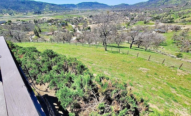 mountain view with a rural view