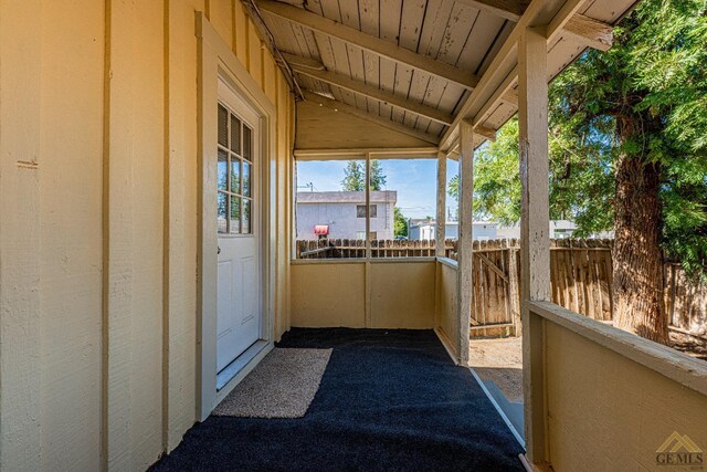 view of patio with fence