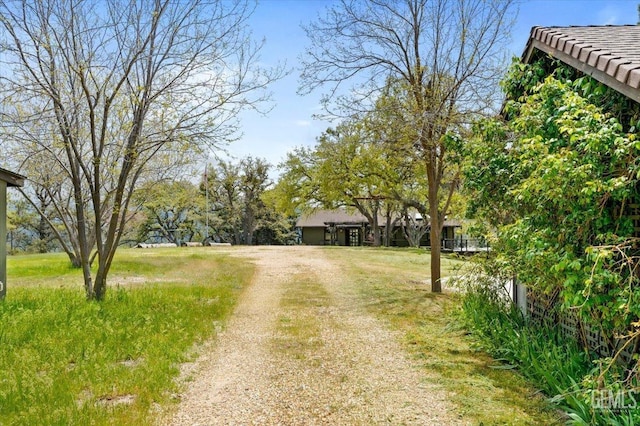 view of road featuring driveway