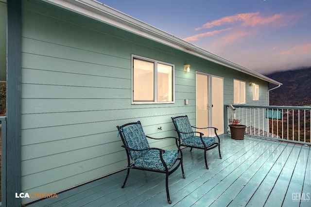 view of deck at dusk