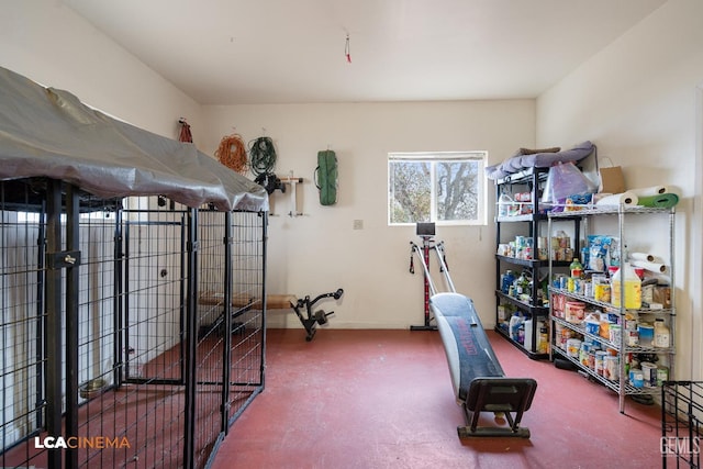 view of storage room