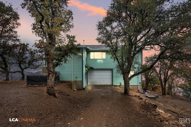 view of front of house featuring a garage