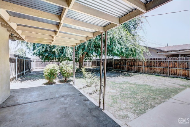 3504 Planz Rd, Bakersfield, CA 93309 - fenced backyard featuring a patio