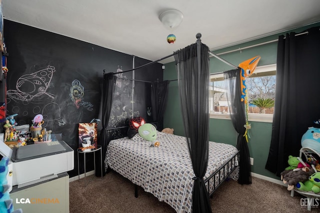 view of carpeted bedroom