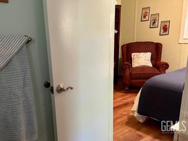 bedroom featuring light wood-type flooring