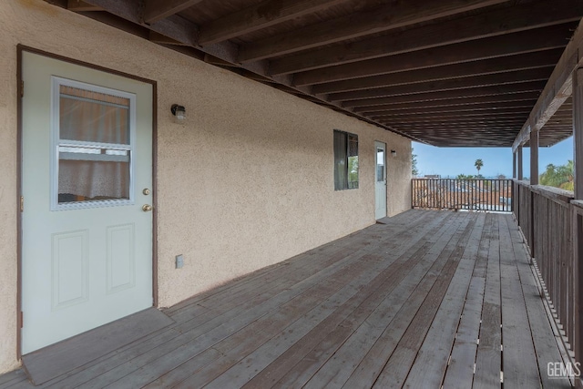 view of wooden terrace