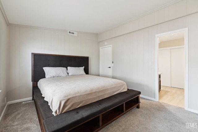 4401 Hughes Ln Unit 148, Bakersfield, CA 93304 - bedroom with carpet floors and ornamental molding