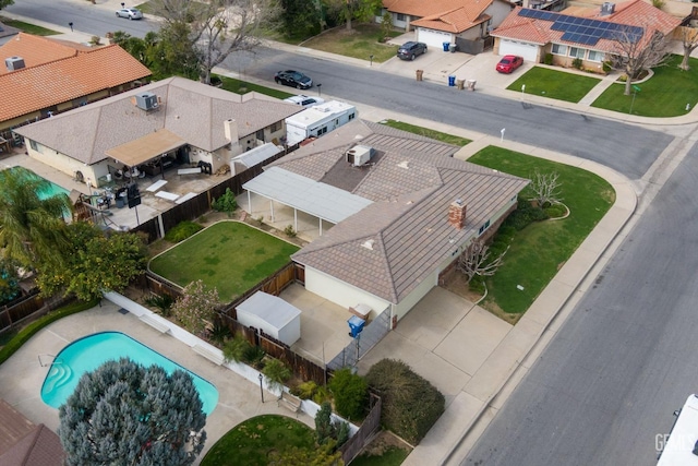 birds eye view of property featuring a residential view