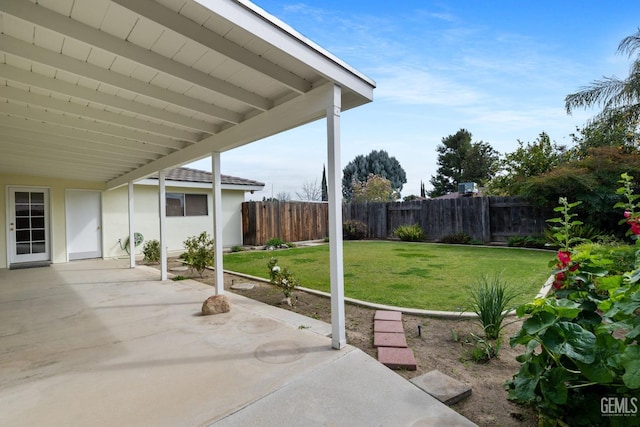 view of patio / terrace with a fenced backyard