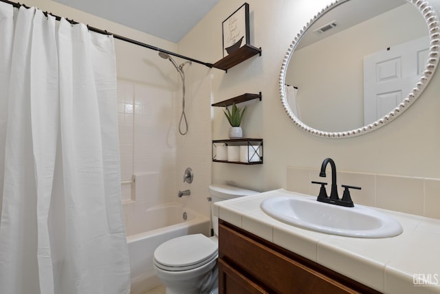 5502 White Wheat Ave, Bakersfield, CA 93313 - full bathroom featuring vanity, toilet, and shower / bath combination with curtain