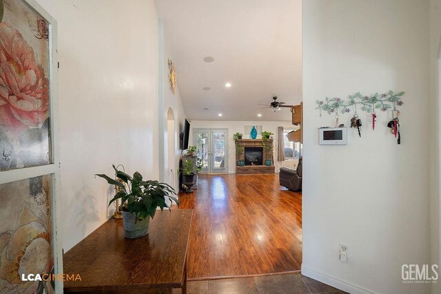 7314 Glenn Miller Ct, Bakersfield, CA 93312 - hallway featuring arched walkways and recessed lighting