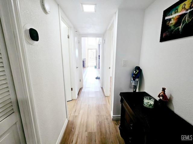 hall featuring light hardwood / wood-style floors