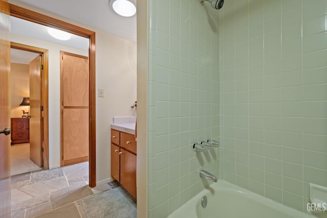 full bath with shower / bathing tub combination and vanity