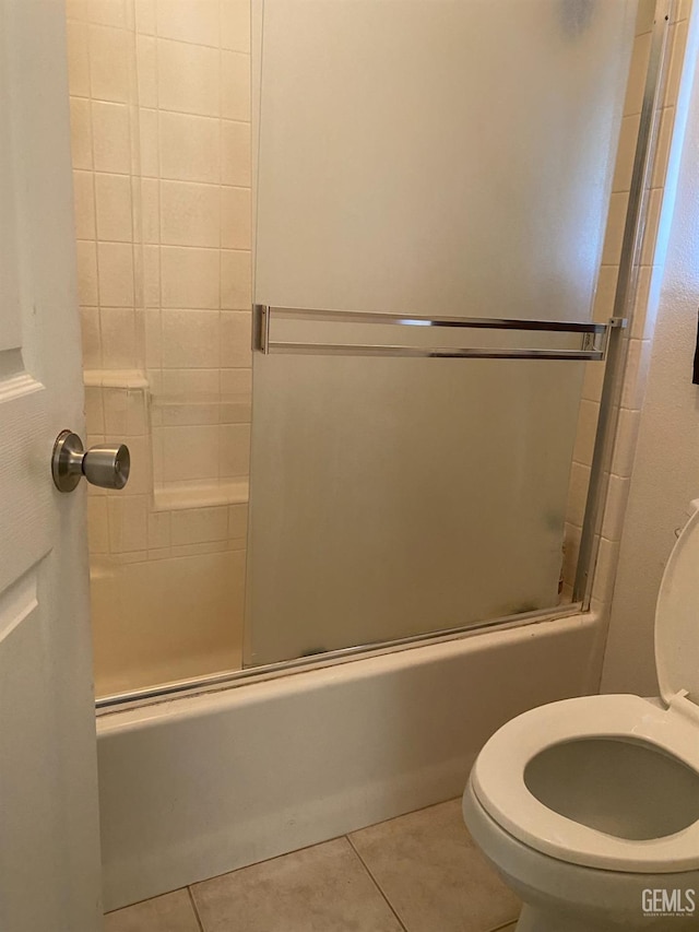 6208 Stonegate Dr, Bakersfield, CA 93306 - bathroom featuring tile patterned floors and shower / bath combination with glass door