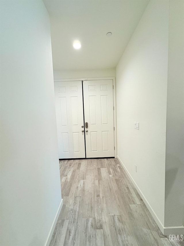 hallway featuring light hardwood / wood-style floors