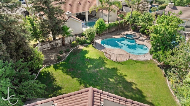 11009 Bright Water Way, Bakersfield, CA 93311 - view of swimming pool with a pool with connected hot tub
