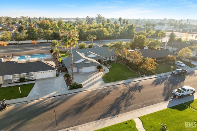 birds eye view of property featuring a residential view