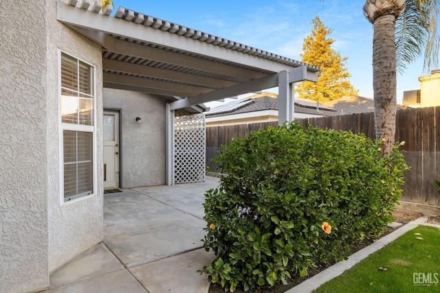 view of patio with fence