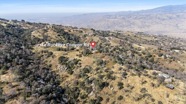 aerial view featuring a mountain view