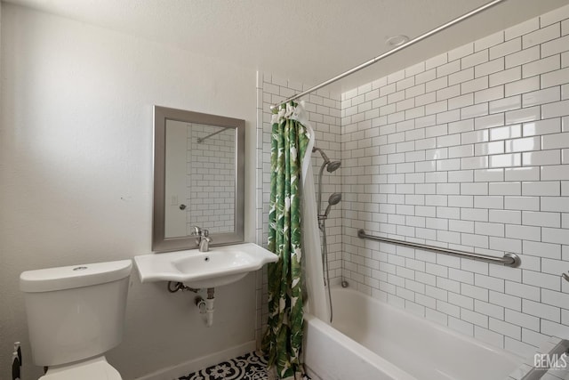 11906 Christy Ave, Bakersfield, CA 93312 - bathroom featuring shower / tub combo and toilet