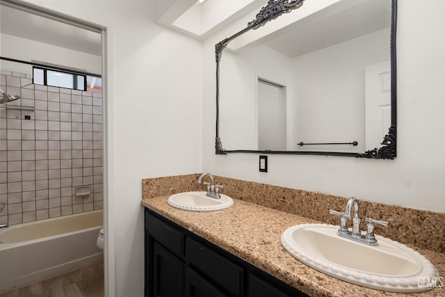 11906 Christy Ave, Bakersfield, CA 93312 - bathroom with double vanity and tub / shower combination