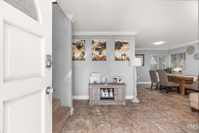 5104 Silver Crossing St, Bakersfield, CA 93313 - foyer entrance featuring ornamental molding and baseboards