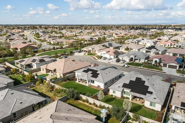 aerial view with a residential view