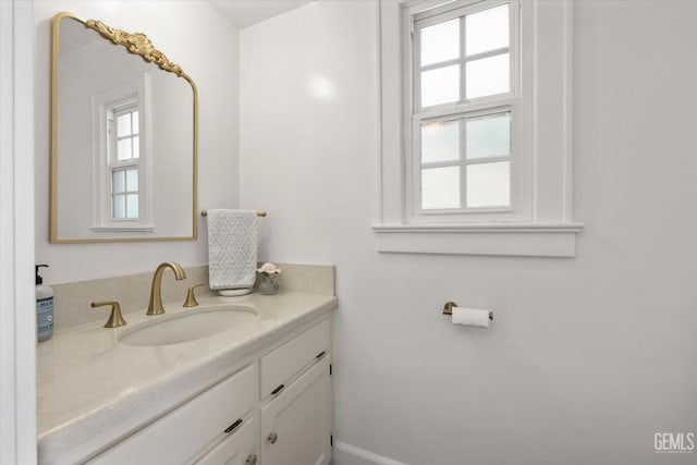 bathroom featuring vanity