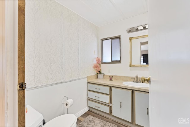 3601 S Chester Ave Unit 12, Bakersfield, CA 93304 - bathroom featuring vanity and wood finished floors