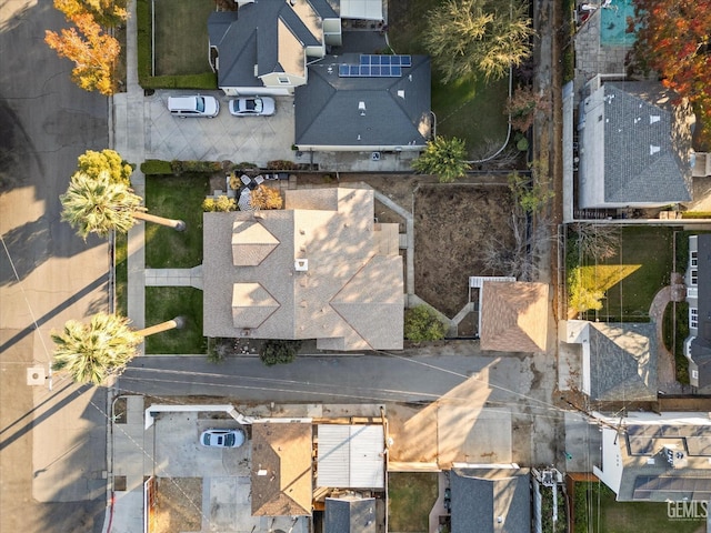 drone / aerial view with a residential view