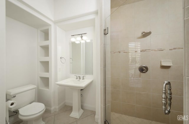 12603 Clay Creek Ct, Bakersfield, CA 93312 - bathroom with a shower stall and tile patterned floors